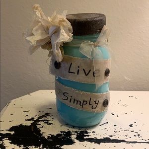 Live simply Shabby Chic Jar